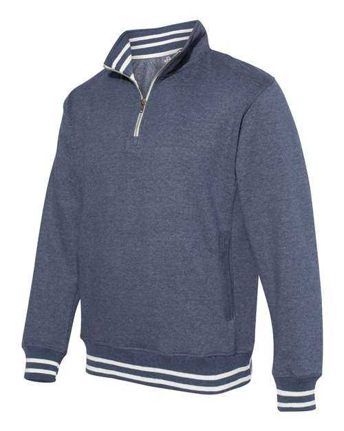 J. America 8650 Relay Fleece Quarter-Zip Sweatshirt - Navy - HIT a Double