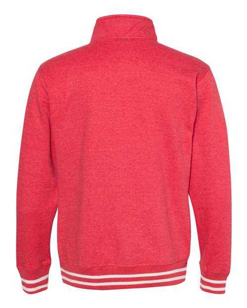 J. America 8650 Relay Fleece Quarter-Zip Sweatshirt - Red - HIT a Double