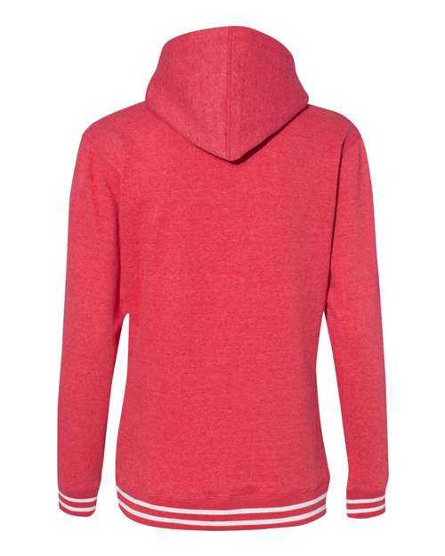 J. America 8651 Womens Relay Hooded Sweatshirt - Red - HIT a Double