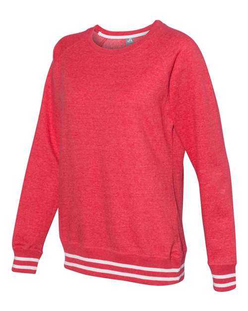 J. America 8652 Womens Relay Crewneck Sweatshirt - Red - HIT a Double