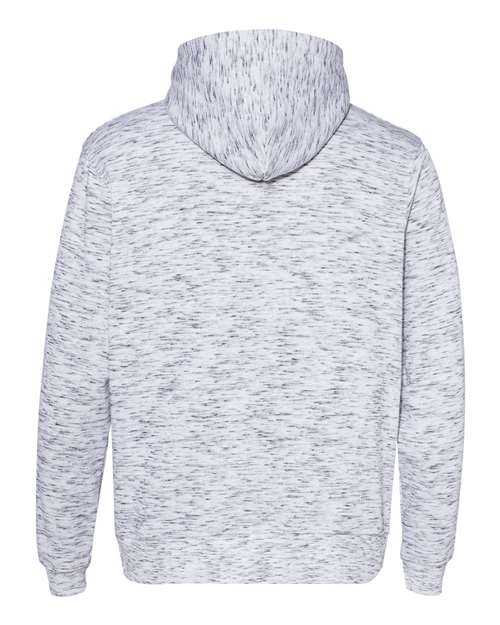 J. America 8677 Mlange Fleece Hooded Sweatshirt - White - HIT a Double