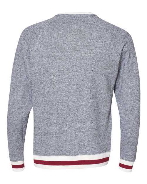 J. America 8702 Peppered Fleece Crewneck Sweatshirt - Pepper Red - HIT a Double