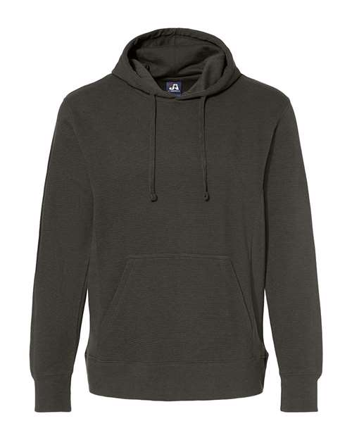 J. America 8706 Ripple Fleece Hooded Sweatshirt - Black - HIT a Double