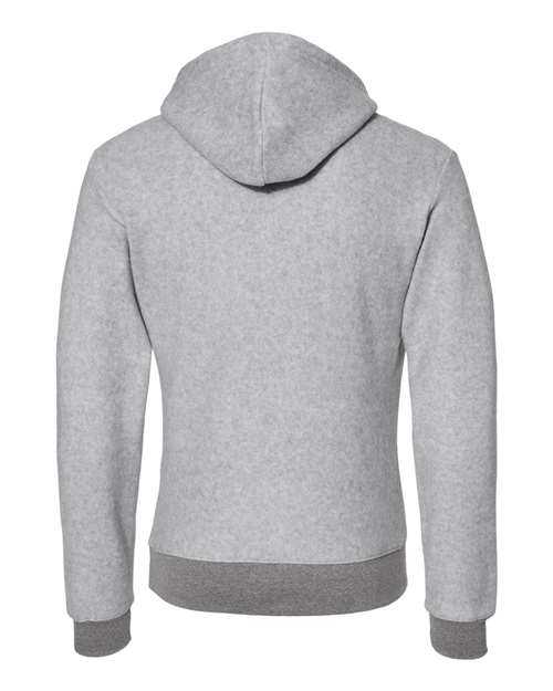 J. America 8709 Flip Side Fleece Hooded Pullover - Grey Heather - HIT a Double