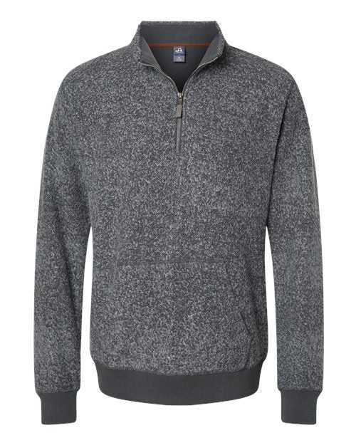 J. America 8713 Aspen Fleece Quarter-Zip Sweatshirt - Charcoal Speck - HIT a Double