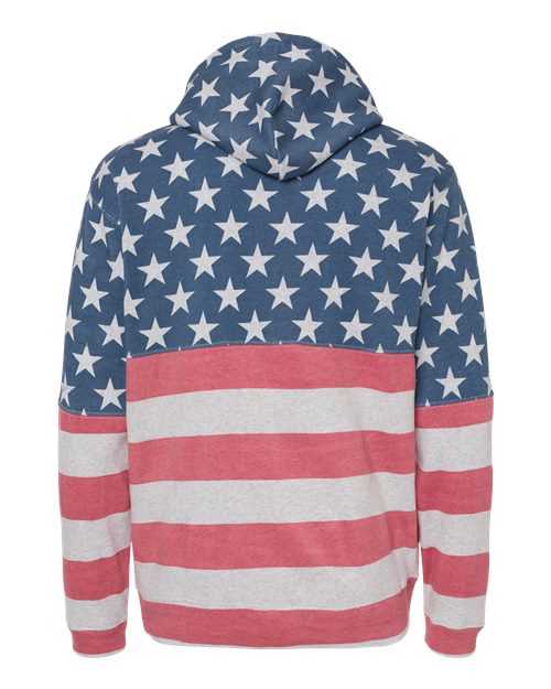 J. America 8815 Tailgate Hooded Sweatshirt - Stars &amp; Stripes - HIT a Double
