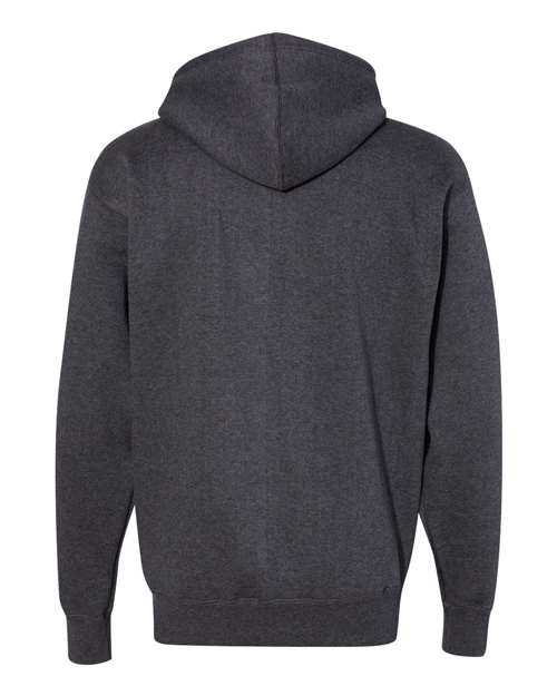 J. America 8821 Premium Full-Zip Hooded Sweatshirt - Charcoal Heather - HIT a Double