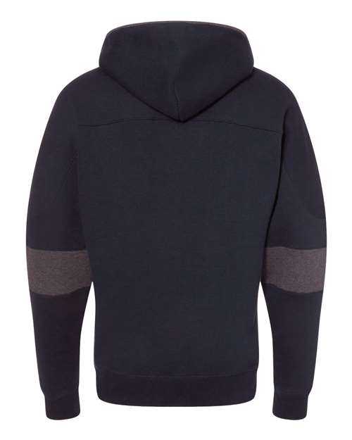 J. America 8832 Sport Lace Colorblocked Fleece Hooded Sweatshirt - Navy - HIT a Double