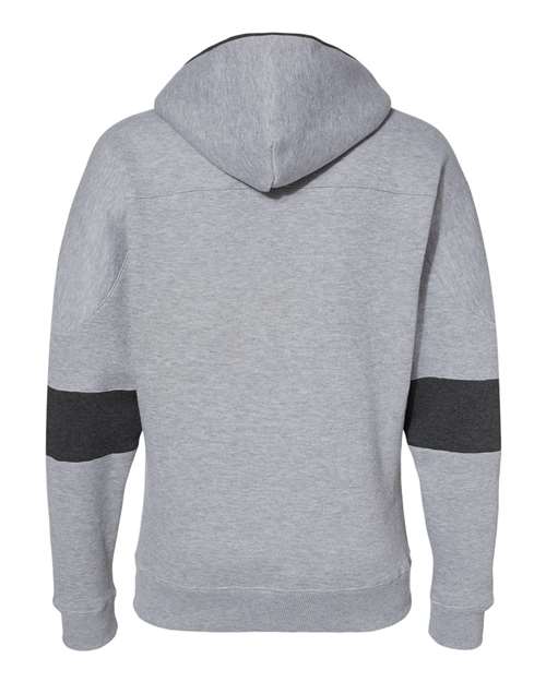 J. America 8832 Sport Lace Colorblocked Fleece Hooded Sweatshirt - Oxford - HIT a Double