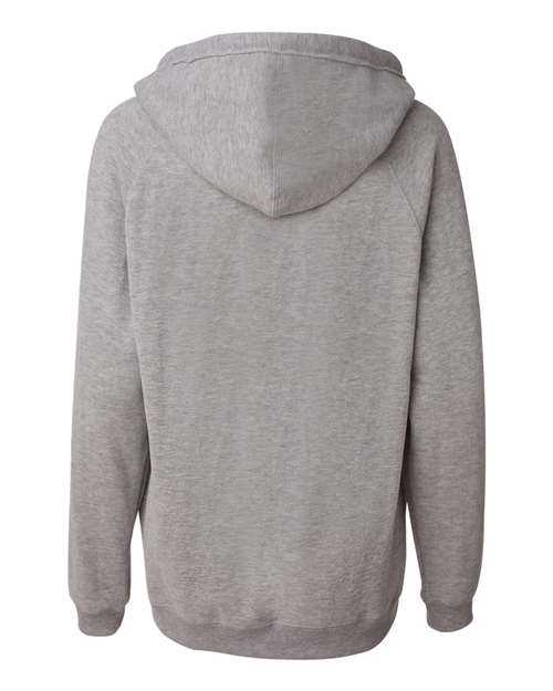 J. America 8836 Women&#39;s Sueded V-Neck Hooded Sweatshirt - Oxford - HIT a Double
