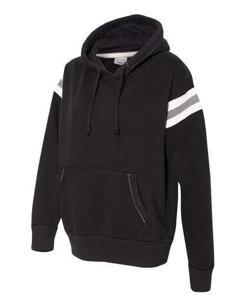 J. America 8847 Vintage Athletic Hooded Sweatshirt - Black - HIT a Double