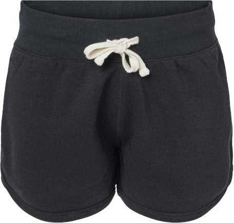 J. America 8856 Women's Fleece Shorts - Black Solid" - "HIT a Double