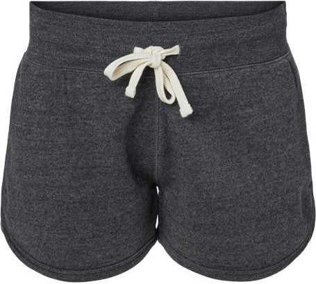 J. America 8856 Women's Fleece Shorts - Black Triblend" - "HIT a Double