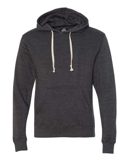 J. America 8871 Triblend Fleece Hooded Sweatshirt - Black Triblend - HIT a Double