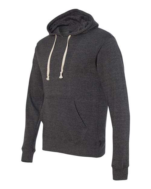 J. America 8871 Triblend Fleece Hooded Sweatshirt - Black Triblend - HIT a Double