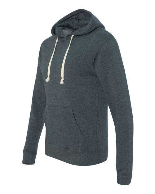 J. America 8871 Triblend Fleece Hooded Sweatshirt - Navy Triblend - HIT a Double
