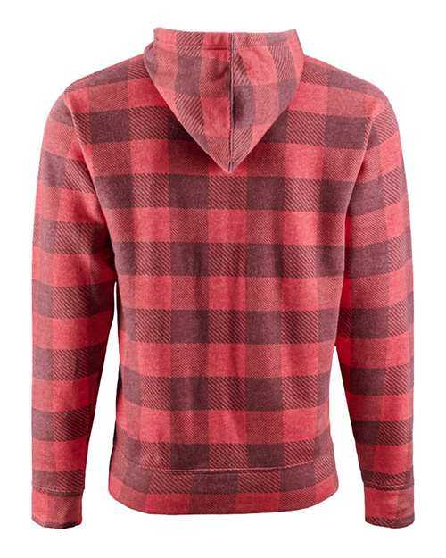 J. America 8871 Triblend Fleece Hooded Sweatshirt - Red Triblend Buffalo - HIT a Double