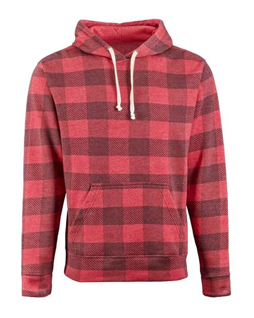J. America 8871 Triblend Fleece Hooded Sweatshirt - Red Triblend Buffalo - HIT a Double