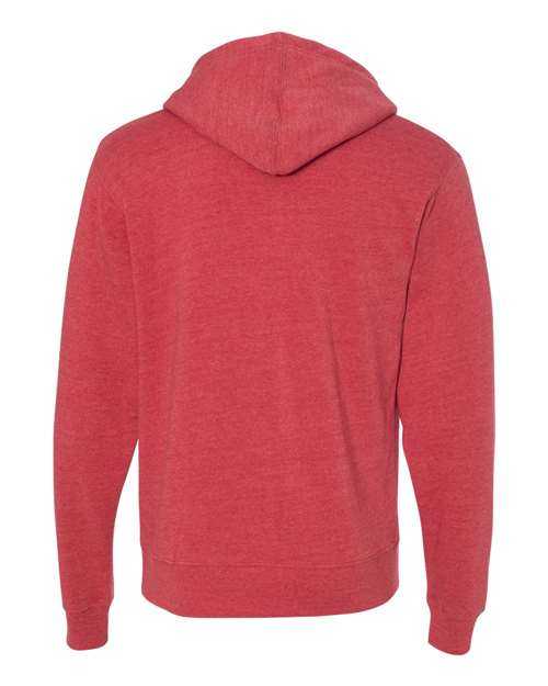 J. America 8871 Triblend Fleece Hooded Sweatshirt - Red Triblend - HIT a Double