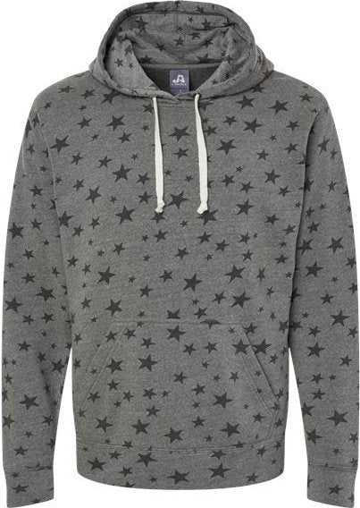 J. America 8871 Triblend Fleece Hooded Sweatshirt - Smoke Stars Triblend&quot; - &quot;HIT a Double