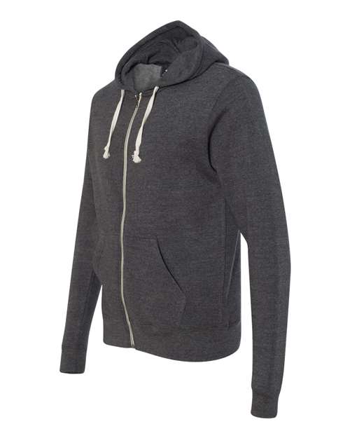 J. America 8872 Triblend Full-Zip Hooded Sweatshirt - Black Triblend - HIT a Double