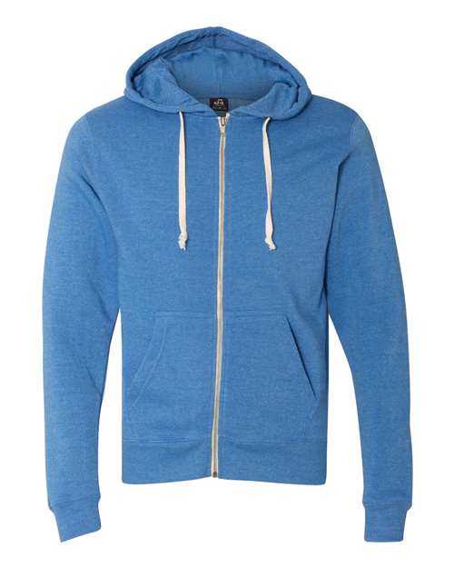 J. America 8872 Triblend Full-Zip Hooded Sweatshirt - Cool Royal Triblend - HIT a Double