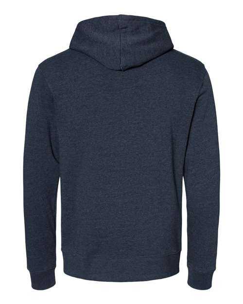 J. America 8879 Gaiter Fleece Hooded Sweatshirt - True Navy Heather - HIT a Double
