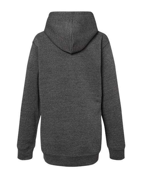 J. America 8880 Youth Triblend Fleece Hooded Sweatshirt - Black Triblend - HIT a Double