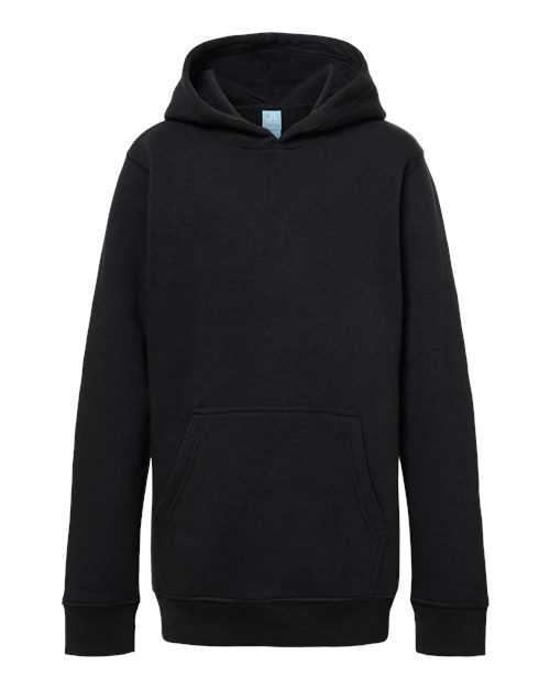 J. America 8880 Youth Triblend Fleece Hooded Sweatshirt - Black Solid - HIT a Double