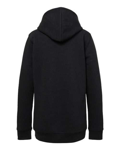 J. America 8880 Youth Triblend Fleece Hooded Sweatshirt - Black Solid - HIT a Double