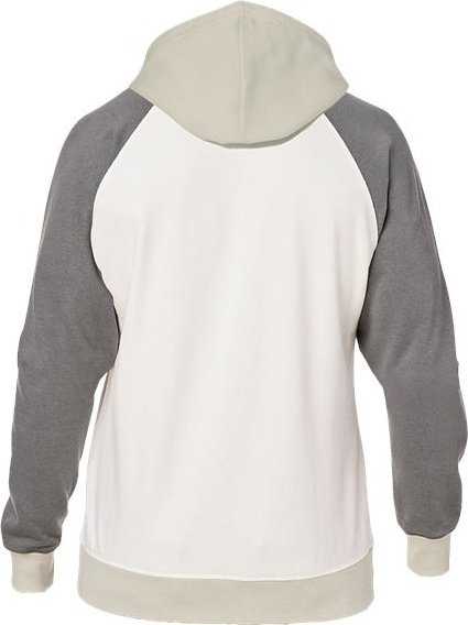 J. America 8886 Vintage Tricolor Hooded Sweatshirt - Antique White Smoke - HIT a Double - 2