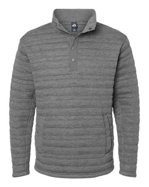 J. America 8895 Horizon Snap Pullover - Charcoal Heather - HIT a Double