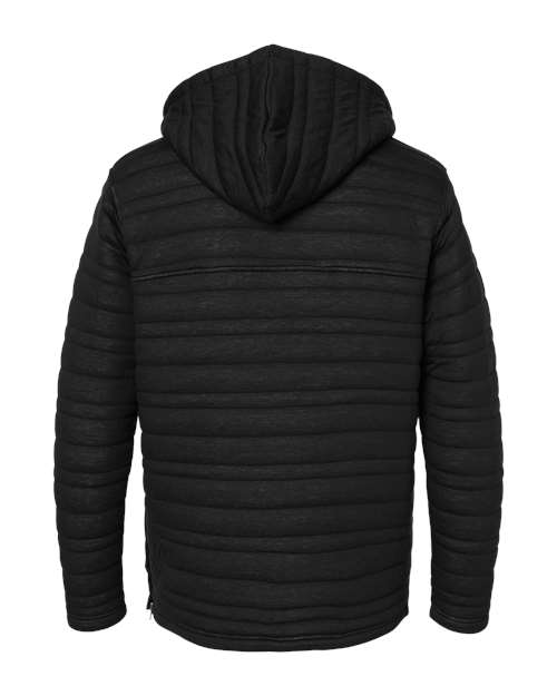 J. America 8897 Horizon Quilted Anorak Hooded Pullover - Black - HIT a Double