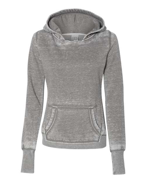 J. America 8912 Women&#39;s Zen Fleece Hooded Sweatshirt - Cement - HIT a Double