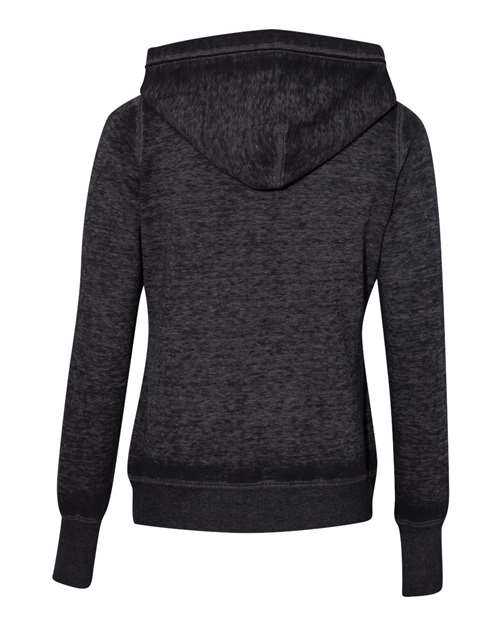 J. America 8912 Women&#39;s Zen Fleece Hooded Sweatshirt - Twisted Black - HIT a Double