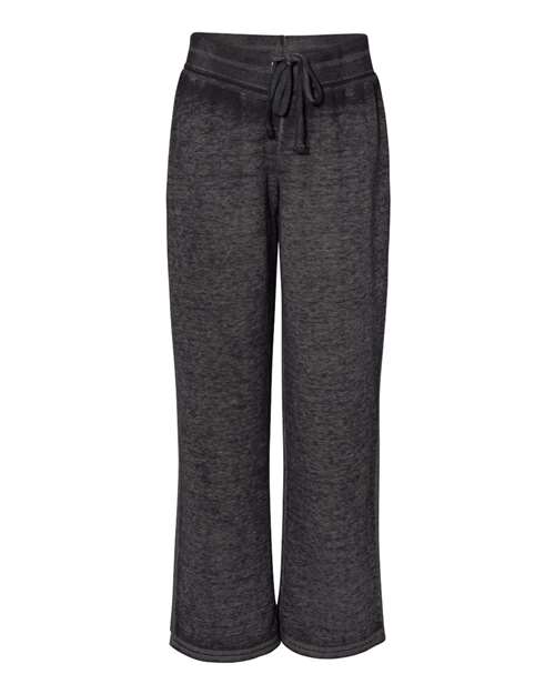 J. America 8914 Womens Vintage Zen Fleece Sweatpants - Twisted Black - HIT a Double