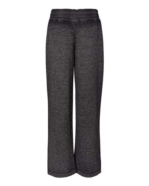J. America 8914 Womens Vintage Zen Fleece Sweatpants - Twisted Black - HIT a Double