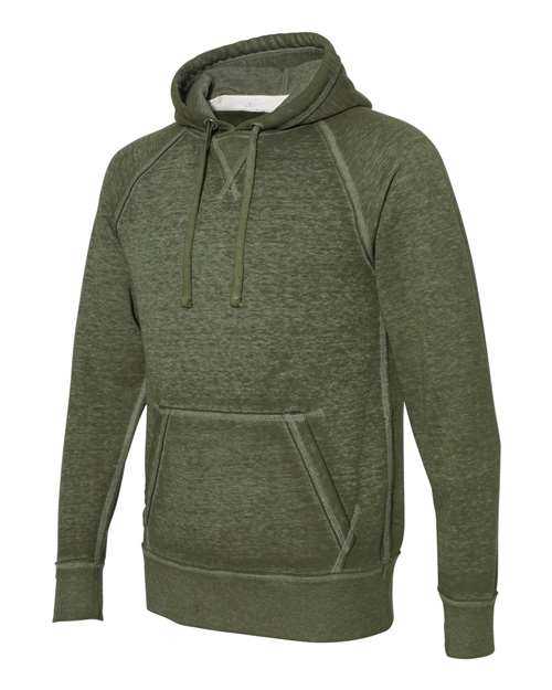 J. America 8915 Vintage Zen Fleece Hooded Sweatshirt - Twisted Olive - HIT a Double