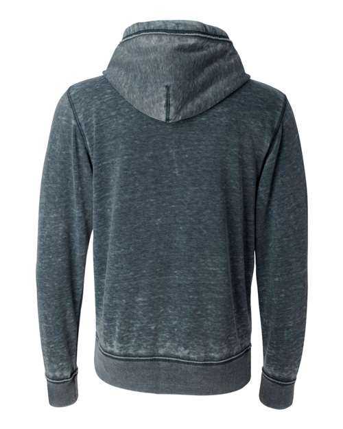 J. America 8916 Vintage Zen Fleece Full-Zip Hooded Sweatshirt - Vintage Navy - HIT a Double