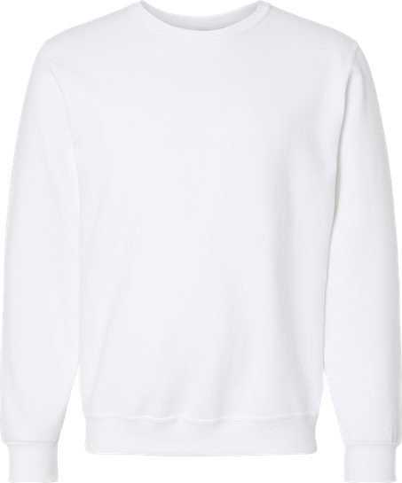 Jerzees 701MR Eco Premium Blend Ringspun Crewneck Sweatshirt - White - HIT a Double - 1