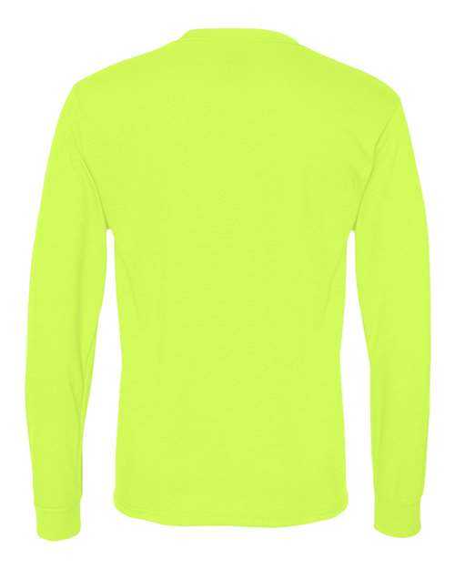 Jerzees 21MLR Dri-Power Performance Long Sleeve T-Shirt - Safety Green - HIT a Double