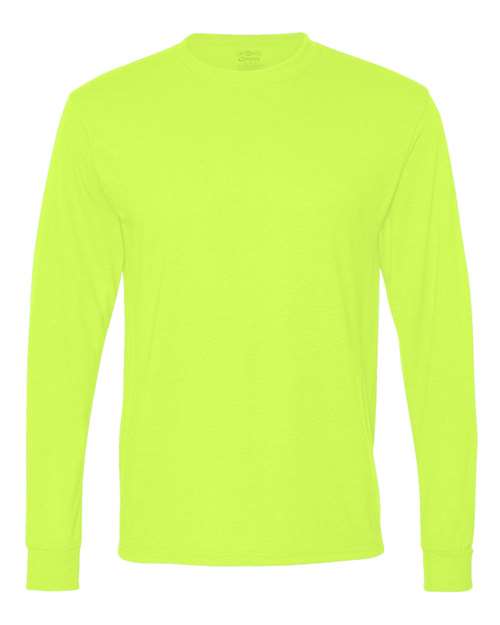 Jerzees 21MLR Dri-Power Performance Long Sleeve T-Shirt - Safety Green - HIT a Double