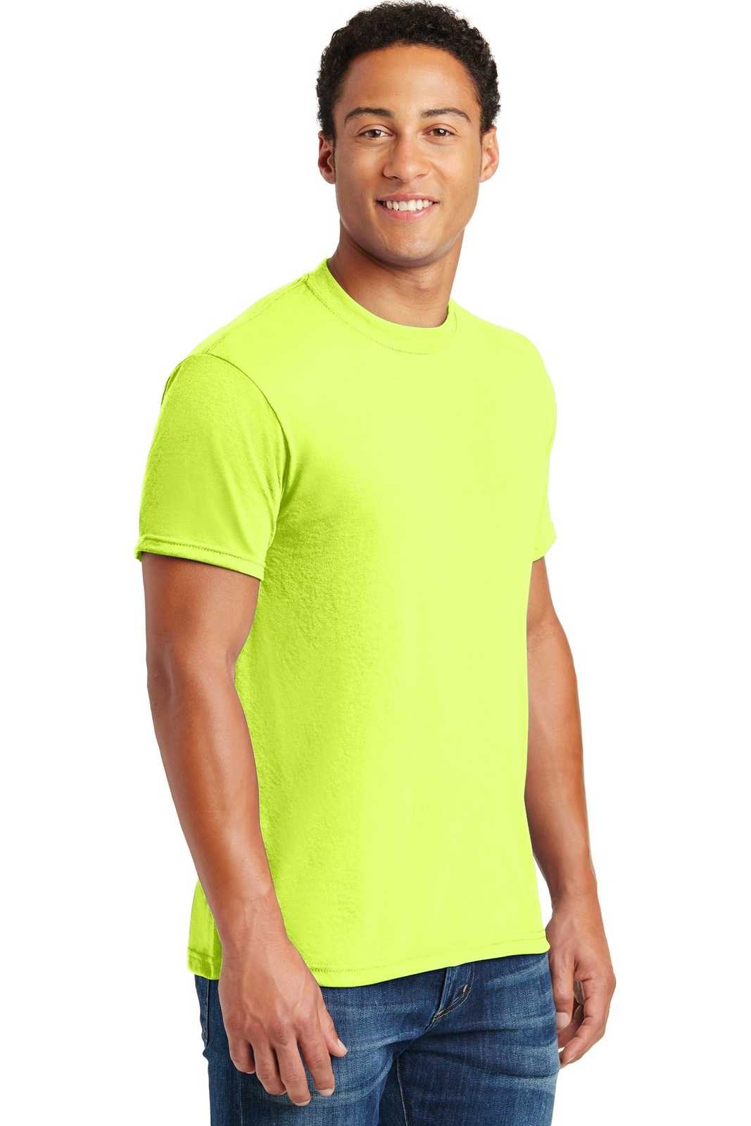 Jerzees 21M Dri-Power Sport 100% Polyester T-Shirt - Safety Green - HIT a Double