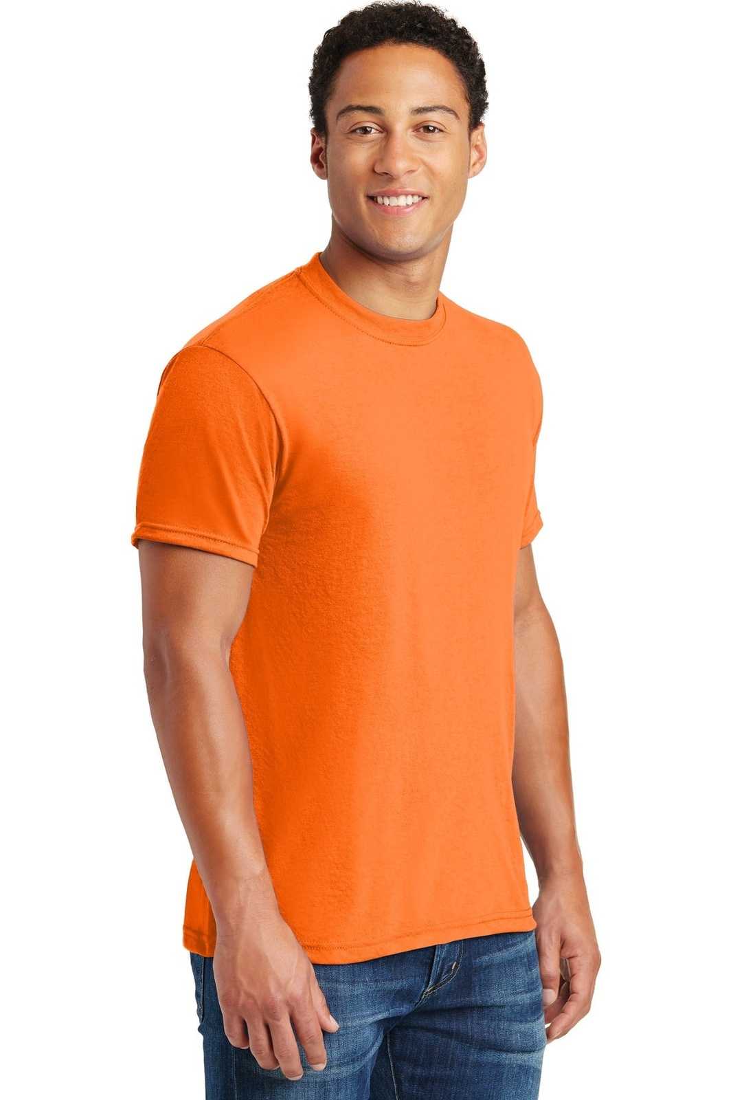 Jerzees 21M Dri-Power Sport 100% Polyester T-Shirt - Safety Orange - HIT a Double