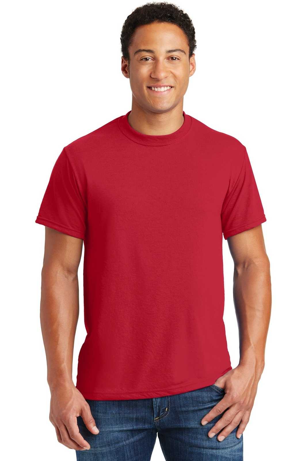 Jerzees 21M Dri-Power Sport 100% Polyester T-Shirt - True Red - HIT a Double