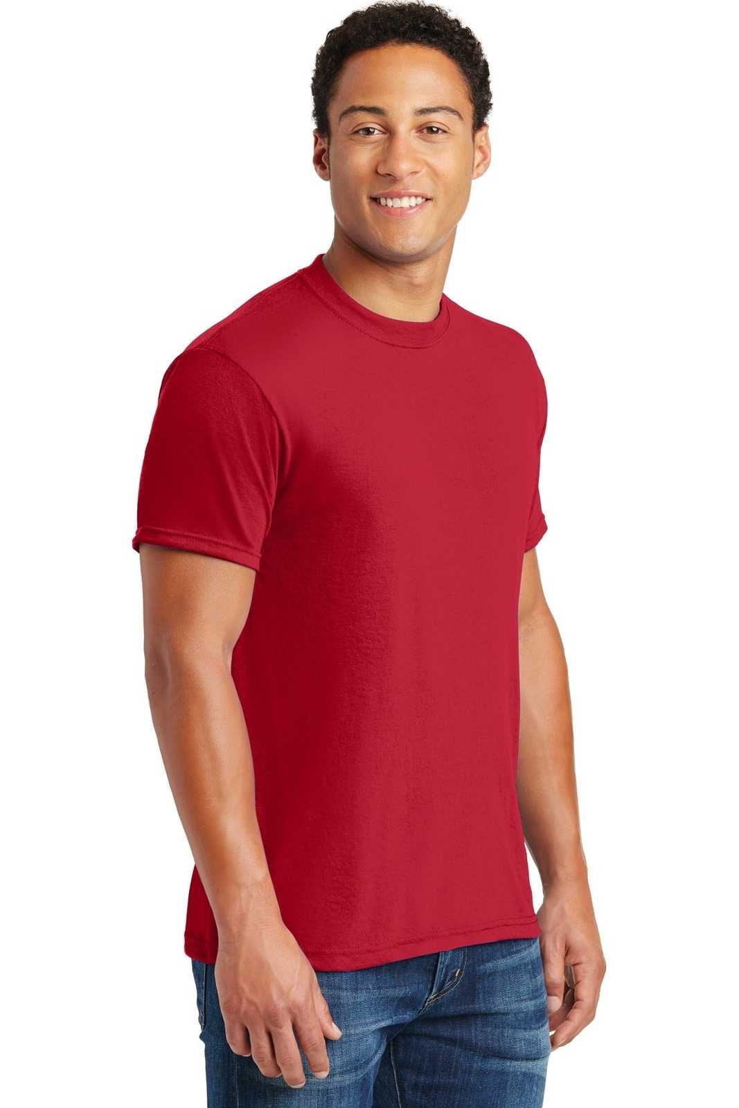 Jerzees 21M Dri-Power Sport 100% Polyester T-Shirt - True Red - HIT a Double