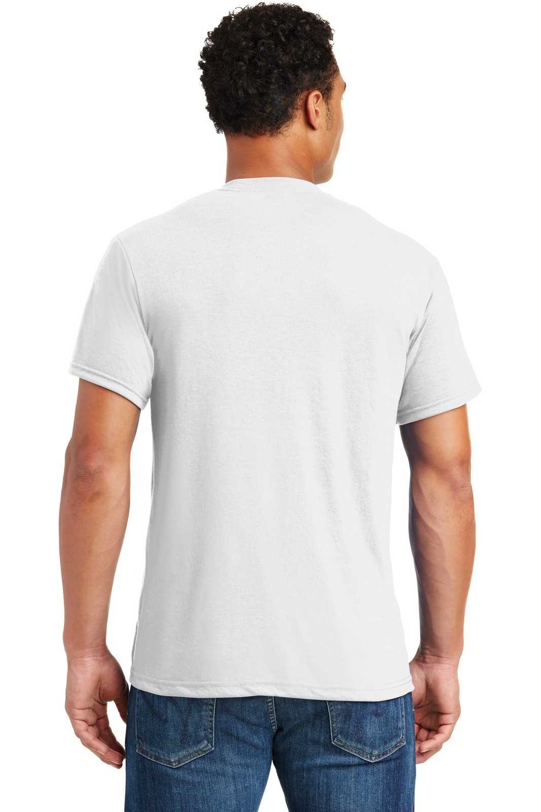 Jerzees 21M Dri-Power Sport 100% Polyester T-Shirt - White - HIT a Double