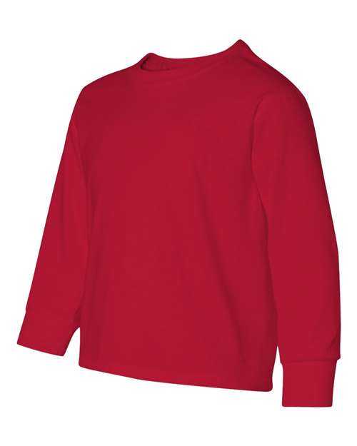 Jerzees 29BLR Dri-Power Youth Long Sleeve 50 50 T-Shirt - True Red - HIT a Double