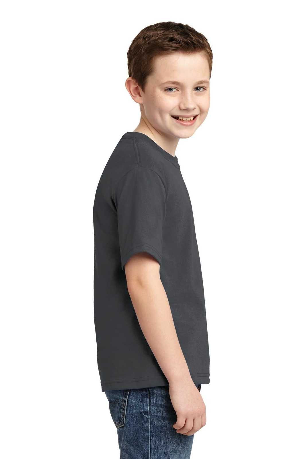 Jerzees 29B Youth Dri-Power 50/50 Cotton/Poly T-Shirt - Charcoal Gray - HIT a Double