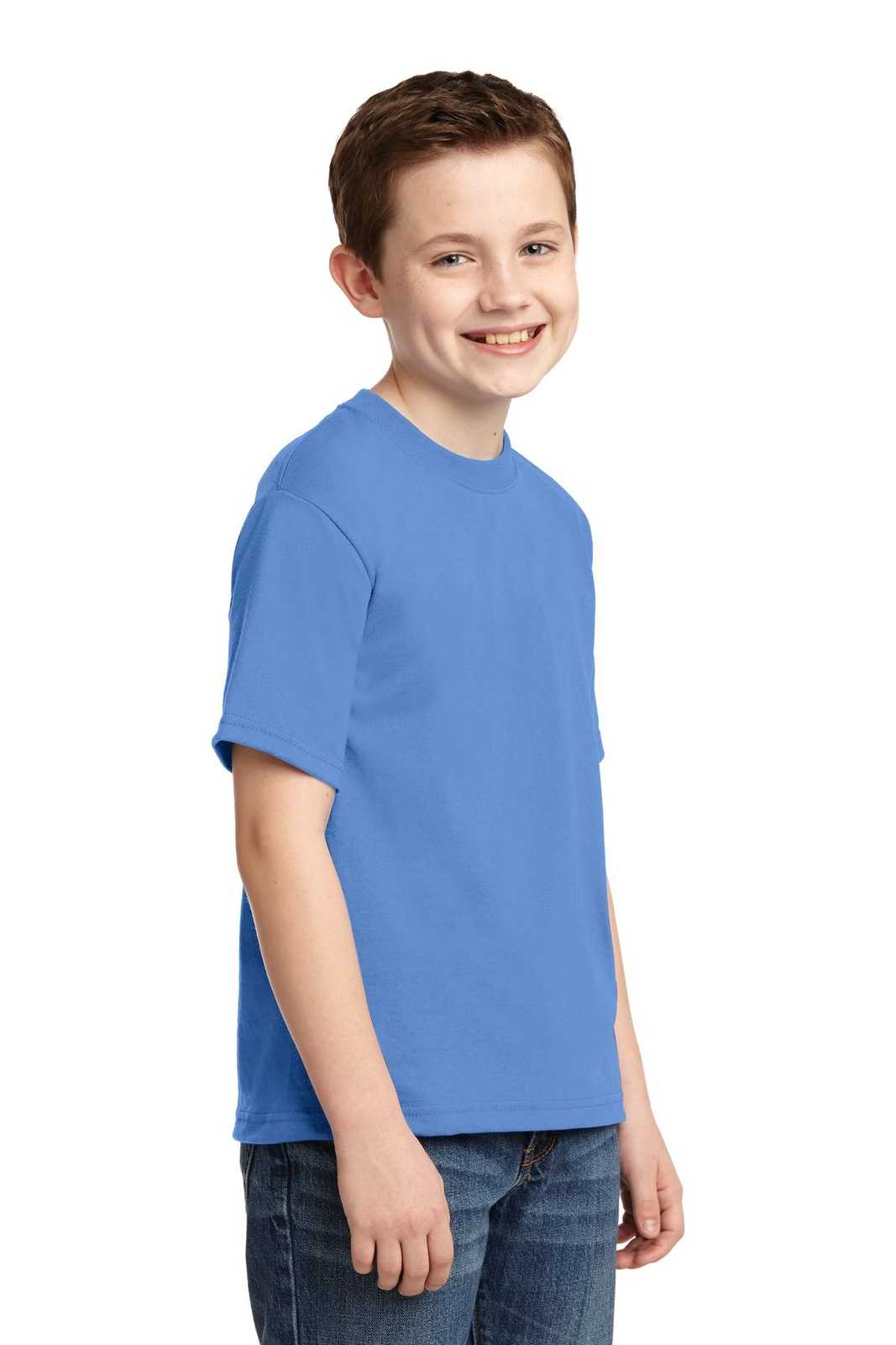 Jerzees 29B Youth Dri-Power 50/50 Cotton/Poly T-Shirt - Columbia Blue - HIT a Double